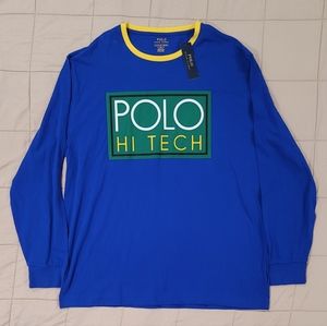 Polo by Ralph Lauren HI Tech Patch Embroidered L/S Tee Size XL